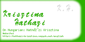 krisztina hathazi business card